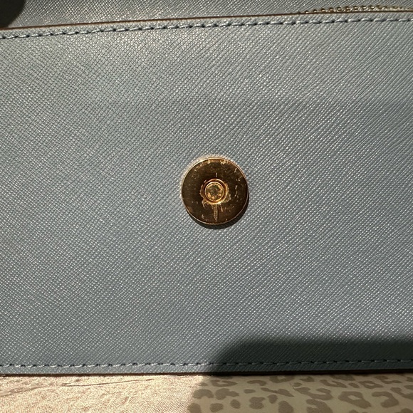 Tory Burch Emerson Mini Top Handle Bag in Blue Yonder - Picture 4 of 11